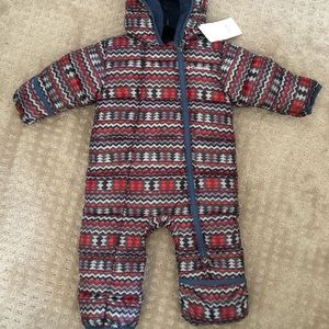 6-12 month snowsuit with fold over hand and feet